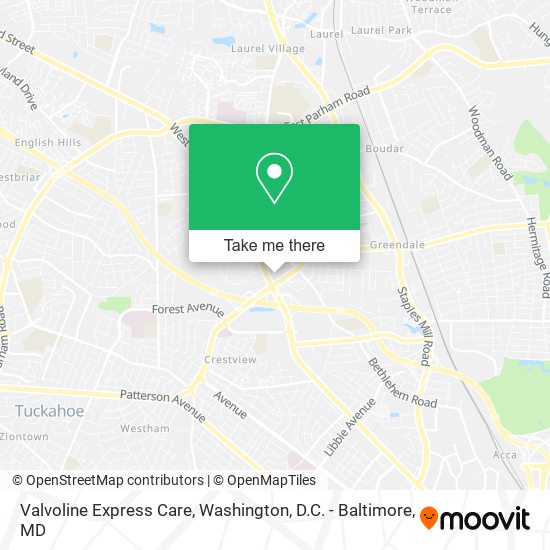 Mapa de Valvoline Express Care