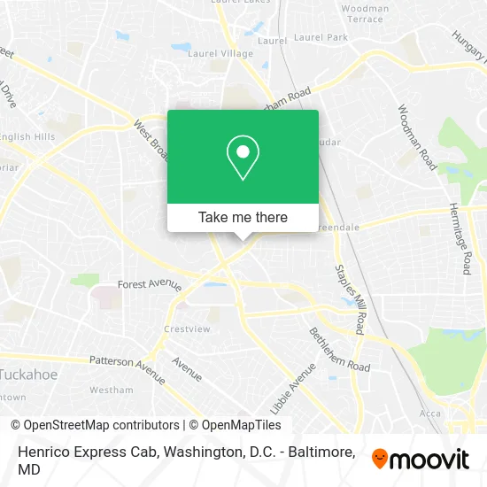 Henrico Express Cab map