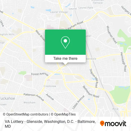VA Lottery - Glenside map