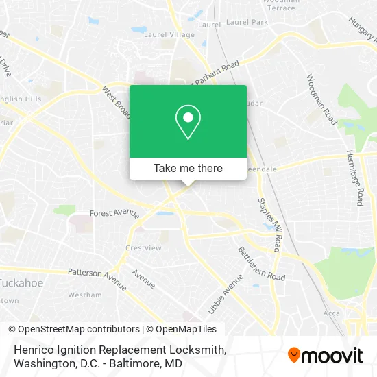 Henrico Ignition Replacement Locksmith map