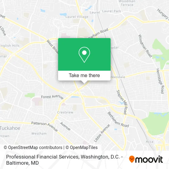Professional Financial Services map