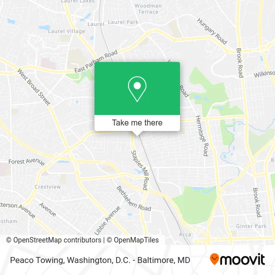 Peaco Towing map