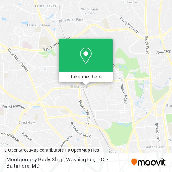 Montgomery Body Shop map