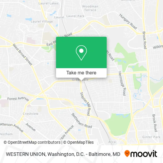WESTERN UNION map