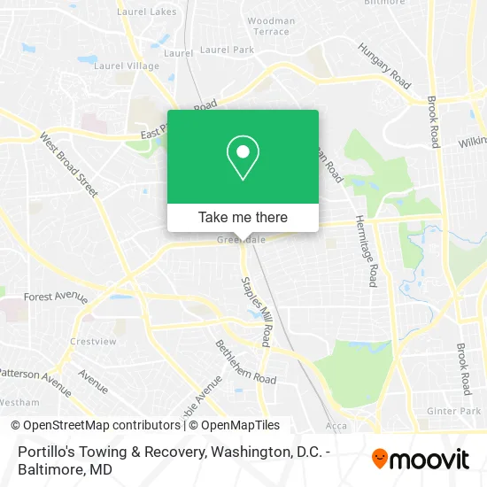 Portillo's Towing & Recovery map