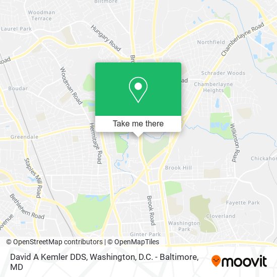 David A Kemler DDS map