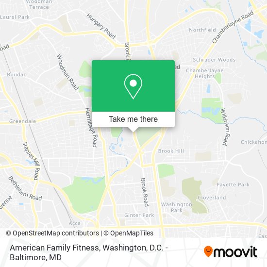American Family Fitness map