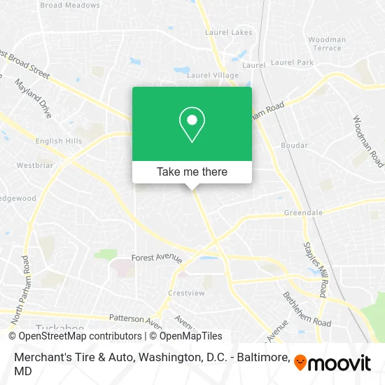 Merchant's Tire & Auto map