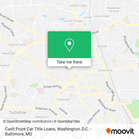 Cash Point Car Title Loans map