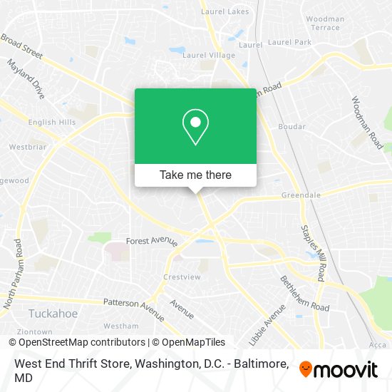 Mapa de West End Thrift Store