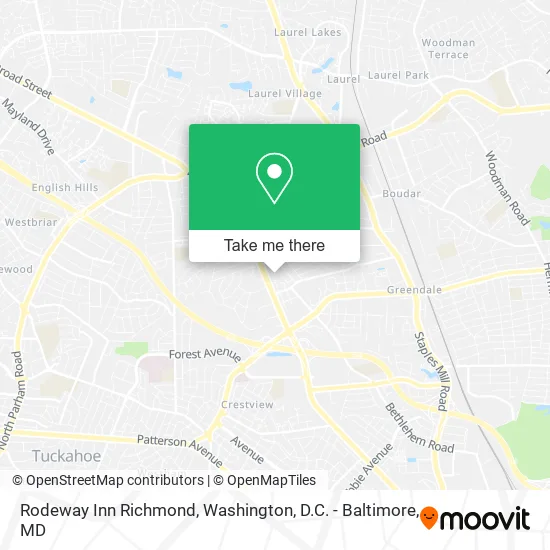 Rodeway Inn Richmond map