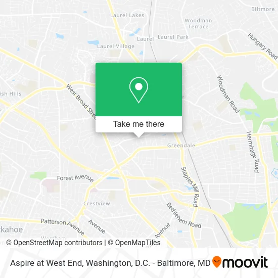 Aspire at West End map