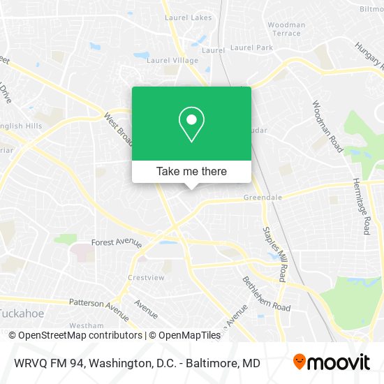 WRVQ FM 94 map