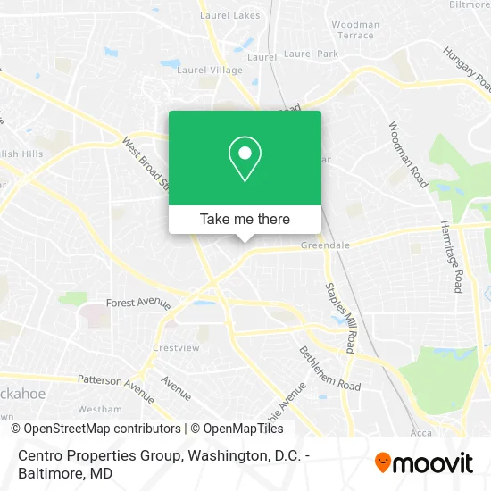 Centro Properties Group map