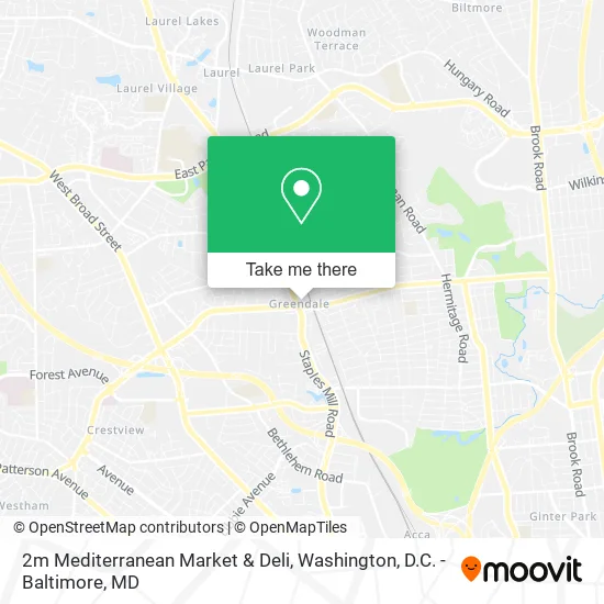 Mapa de 2m Mediterranean Market & Deli