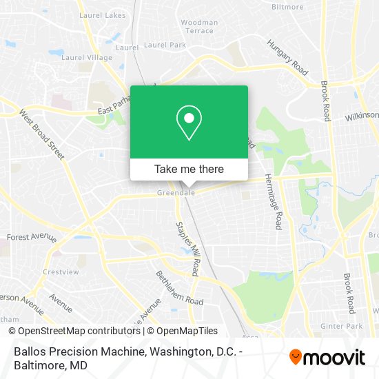Ballos Precision Machine map