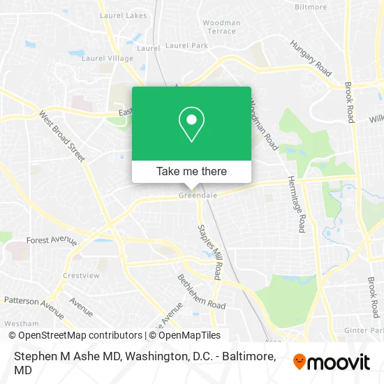 Stephen M Ashe MD map