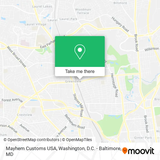 Mayhem Customs USA map