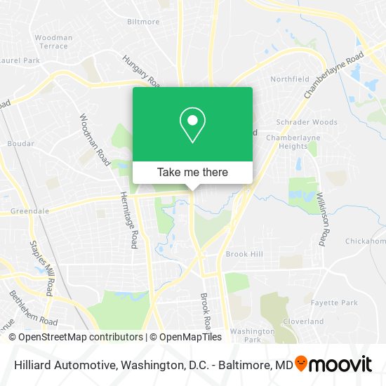 Mapa de Hilliard Automotive