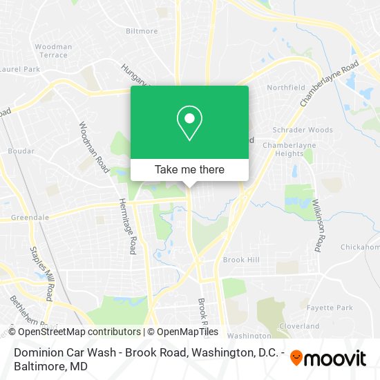 Dominion Car Wash - Brook Road map