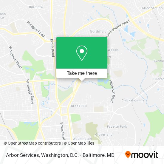 Arbor Services map
