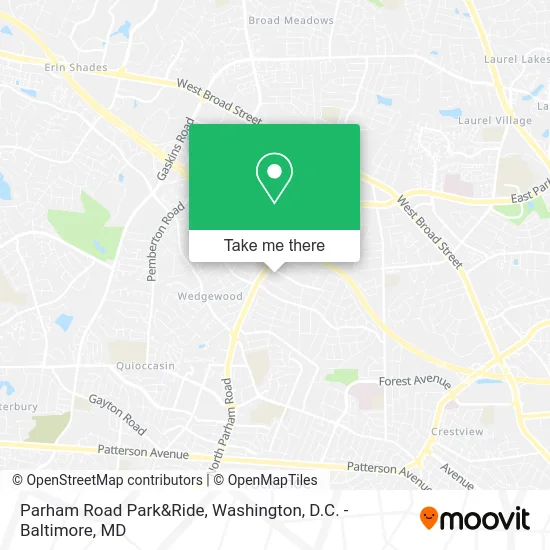 Parham Road Park&Ride map