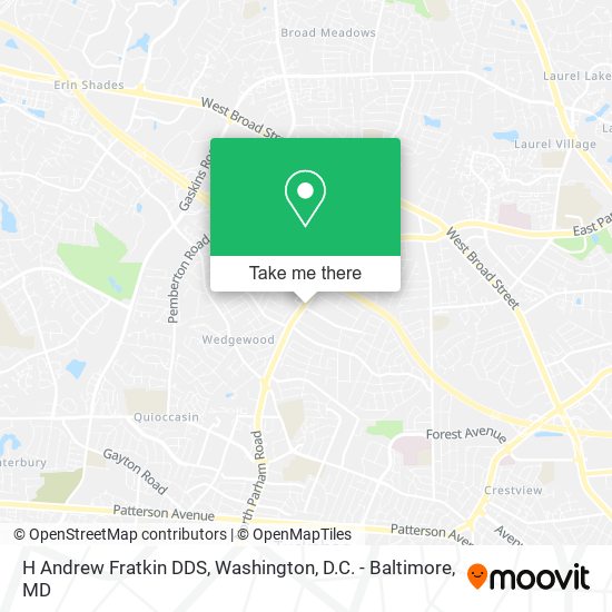 H Andrew Fratkin DDS map