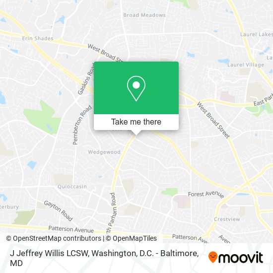 Mapa de J Jeffrey Willis LCSW