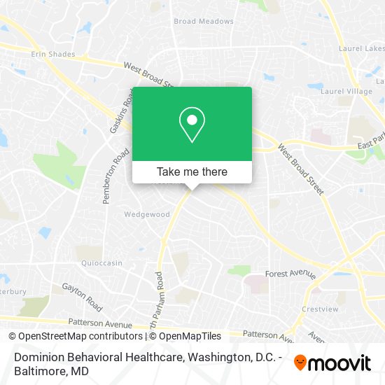 Dominion Behavioral Healthcare map