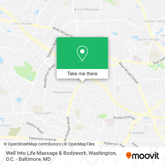 Well Into Life Massage & Bodywork map
