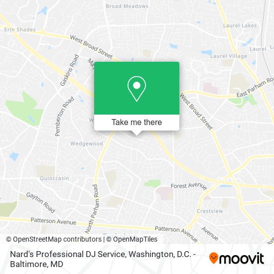 Mapa de Nard's Professional DJ Service