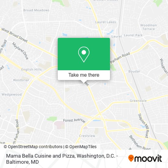 Mapa de Mama Bella Cuisine and Pizza