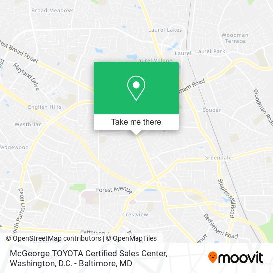 McGeorge TOYOTA Certified Sales Center map
