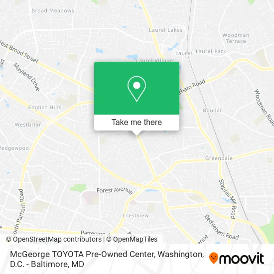 McGeorge TOYOTA Pre-Owned Center map