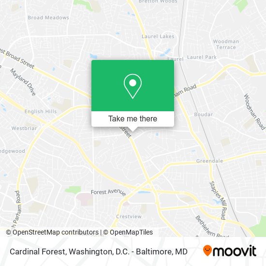 Cardinal Forest map
