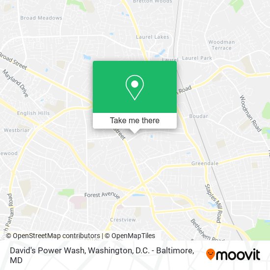 Mapa de David's Power Wash