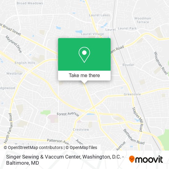 Mapa de Singer Sewing & Vaccum Center