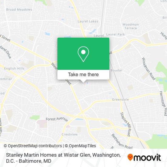 Stanley Martin Homes at Wistar Glen map
