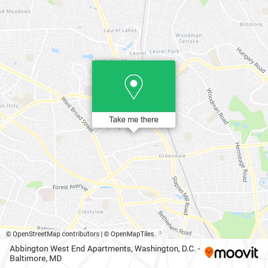 Mapa de Abbington West End Apartments