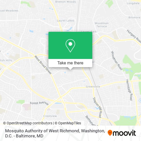 Mosquito Authority of West Richmond map
