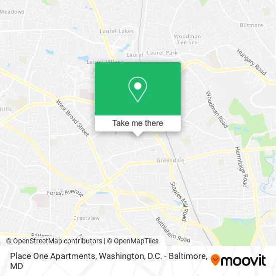 Place One Apartments map