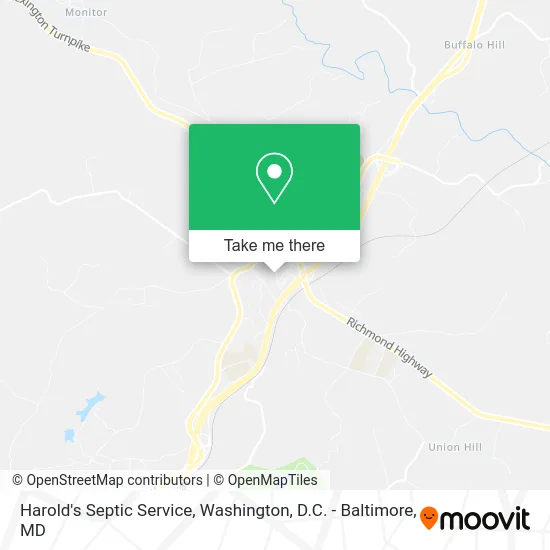 Harold's Septic Service map