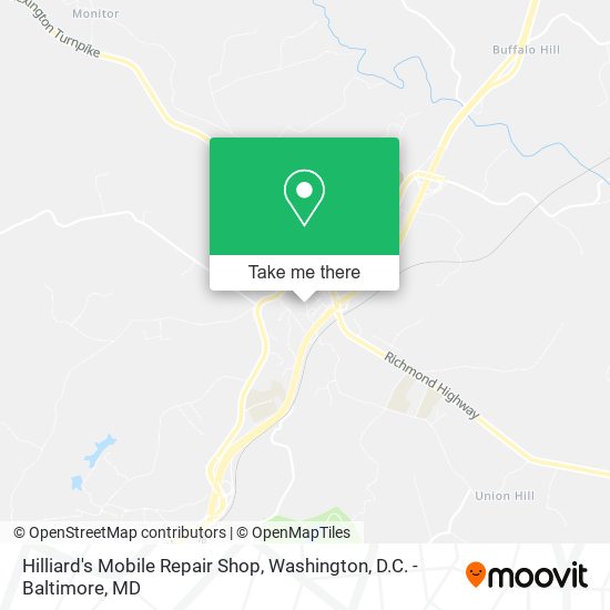 Mapa de Hilliard's Mobile Repair Shop