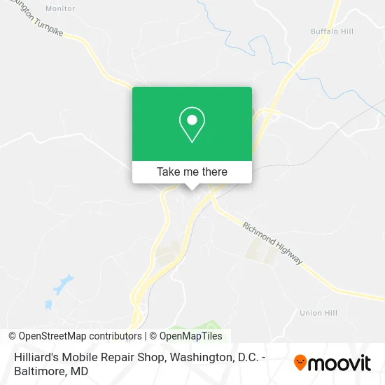 Hilliard's Mobile Repair Shop map