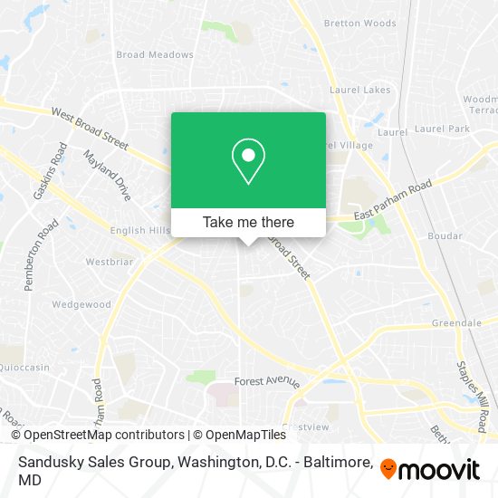 Mapa de Sandusky Sales Group