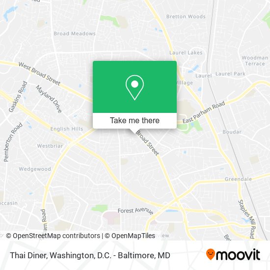 Thai Diner map
