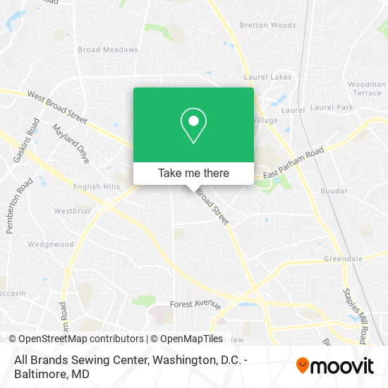 All Brands Sewing Center map