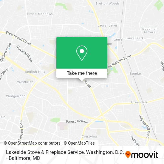 Lakeside Stove & Fireplace Service map