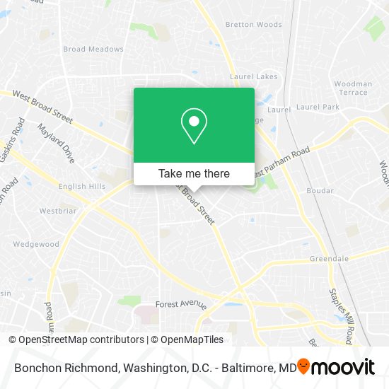 Bonchon Richmond map