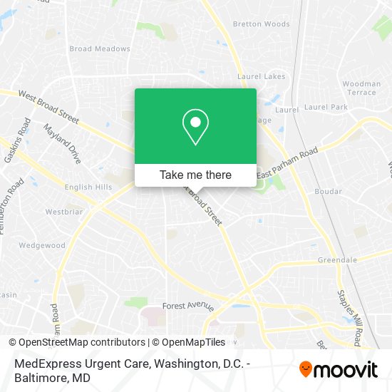 MedExpress Urgent Care map